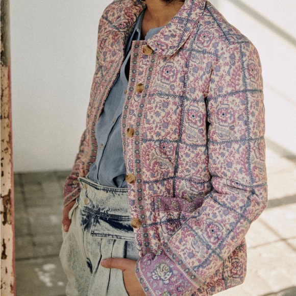 Sezane Jackets & Blazers - SOLD//Sézane x Sea NY RARE NWT William Jacket in Mixed Emilia Print Size 40/US 8